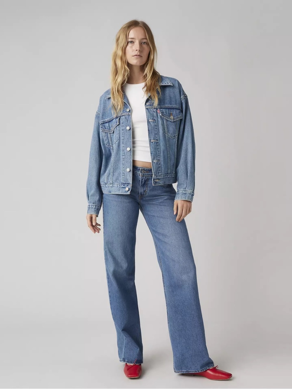 Levi's Low Loose jeans in a medium wash